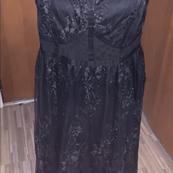 TORRID black embroidered mesh/sequin midi dress! - Picture 7 of 9